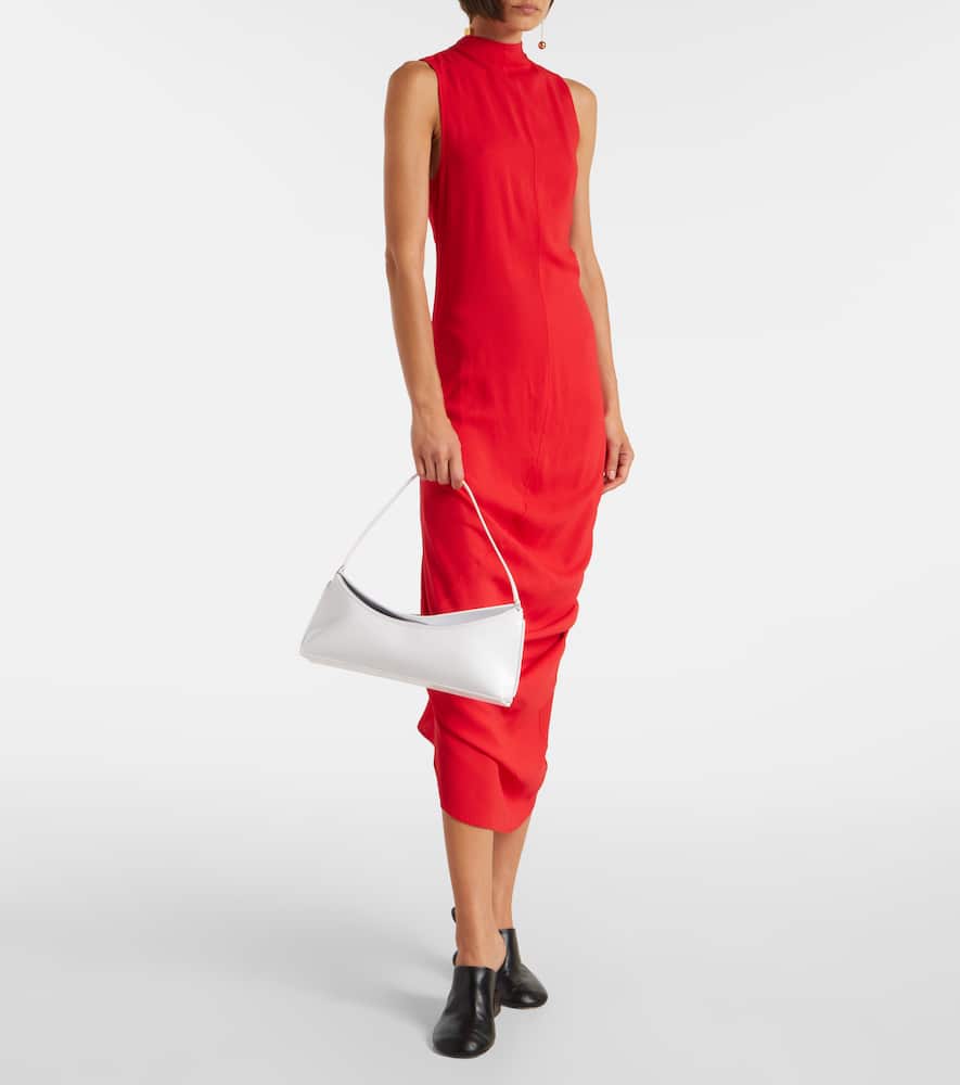 Jacquemus Le Calisso White Shoulder Bag With Engraved Snap Button In Leather Woman In White