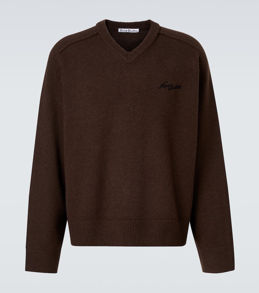 Acne Studios Mens Dark Brown Kaybe Richard Yak Wool-blend Knit Jumper In Brown
