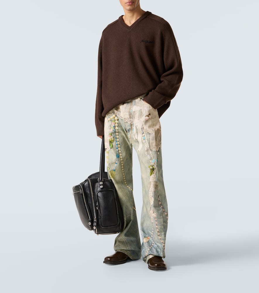 Acne Studios Mens Dark Brown Kaybe Richard Yak Wool-blend Knit Jumper In Brown