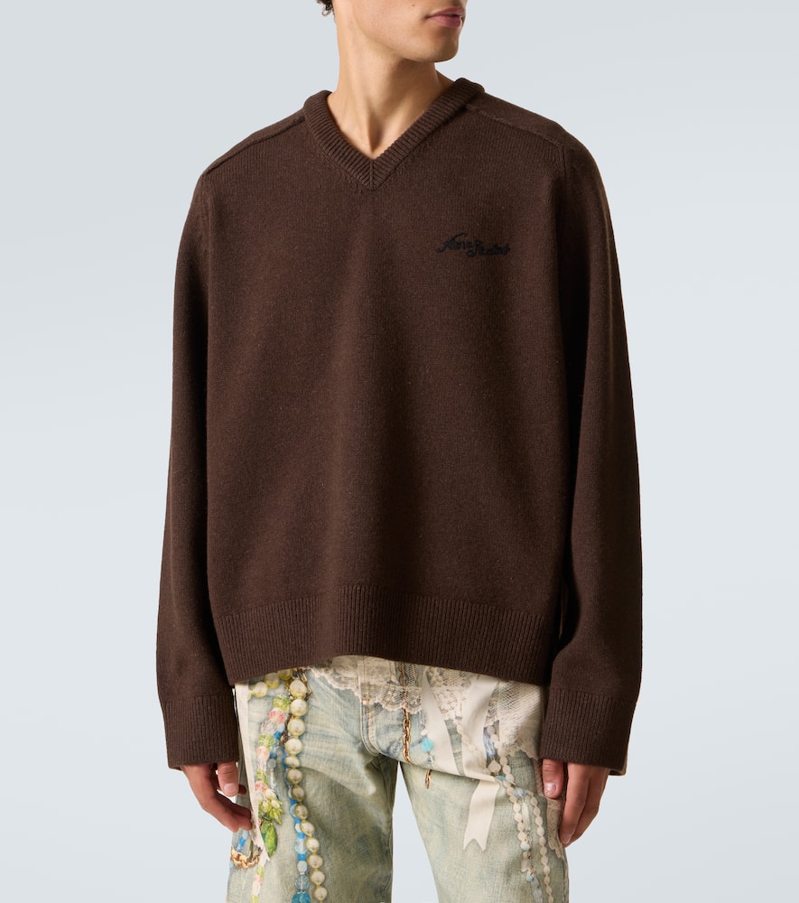 Acne Studios Mens Dark Brown Kaybe Richard Yak Wool-blend Knit Jumper In Brown