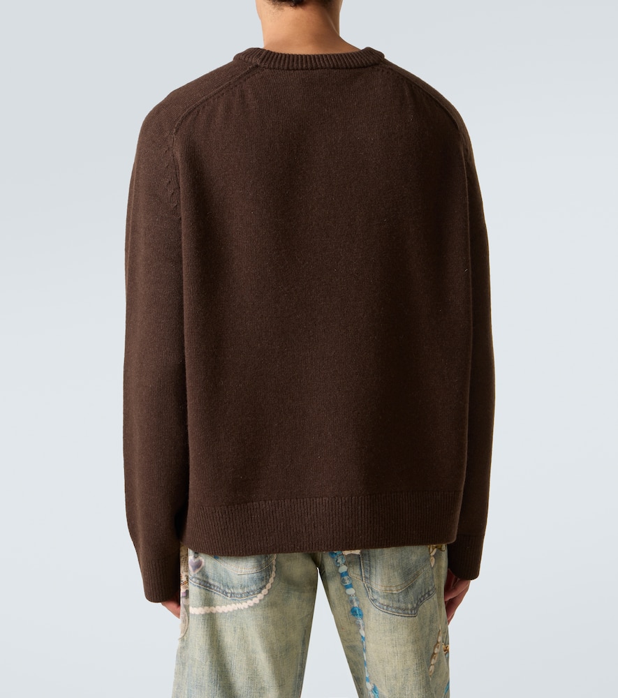 Acne Studios Mens Dark Brown Kaybe Richard Yak Wool-blend Knit Jumper In Brown