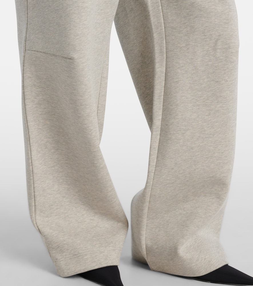 Jean Paul Gaultier Embossed Logo Cotton Sweatpants In Gray