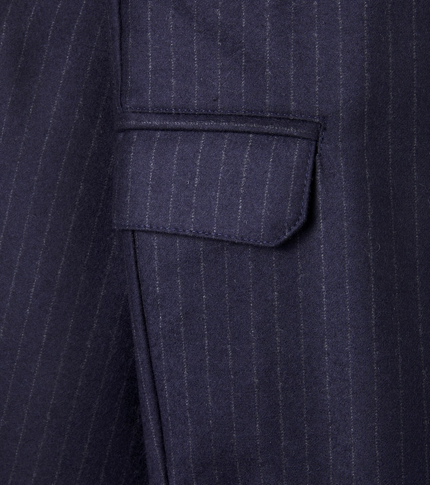 Bonpoint Grant Pinstriped Wool Pants In Blue