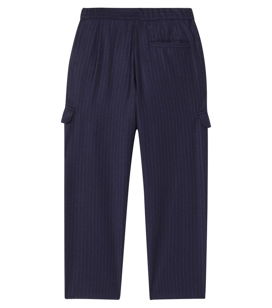 Bonpoint Grant Pinstriped Wool Pants In Blue