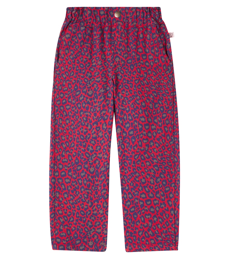 Cozmo Paola Animal-printed Cotton Pants In Pink