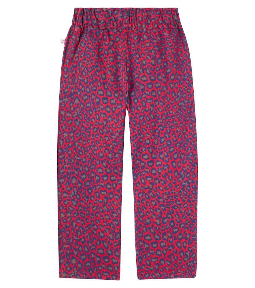 Cozmo Paola Animal-printed Cotton Pants In Pink