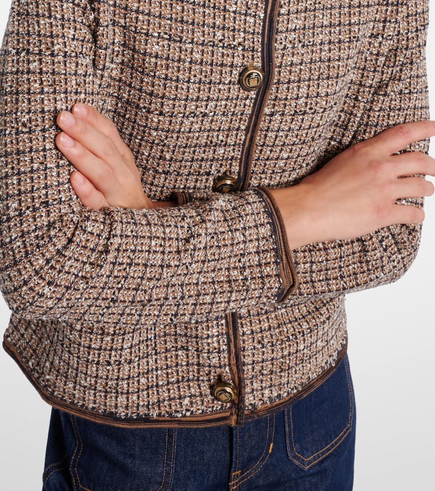 Veronica Beard Brisa Tweed Jacket In Brown