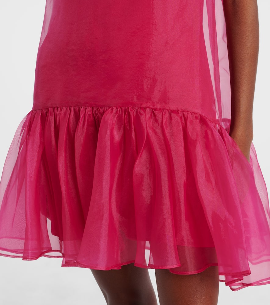 Simkhai Beaux Bow-detail Organza Minidress In Pink