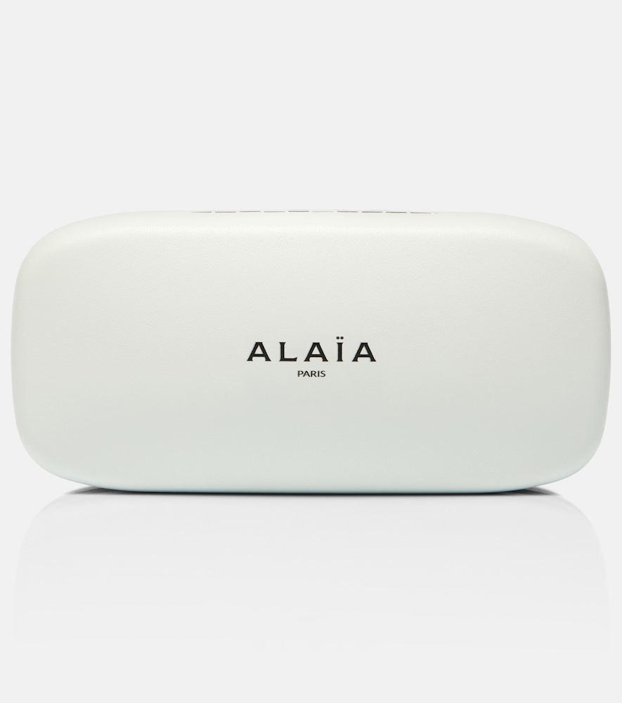 Alaïa Rectangular Frame Sunglasses Dark Lenses In Black