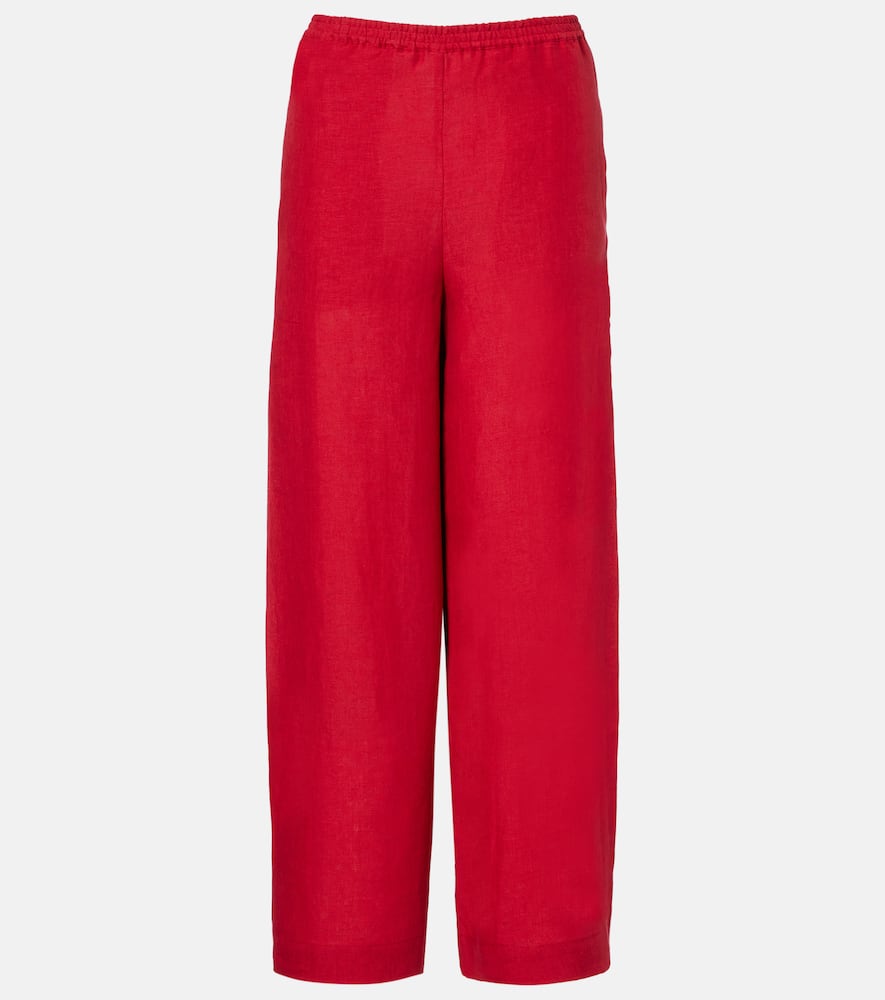Eres Select Linen Wide-leg Pants In Red