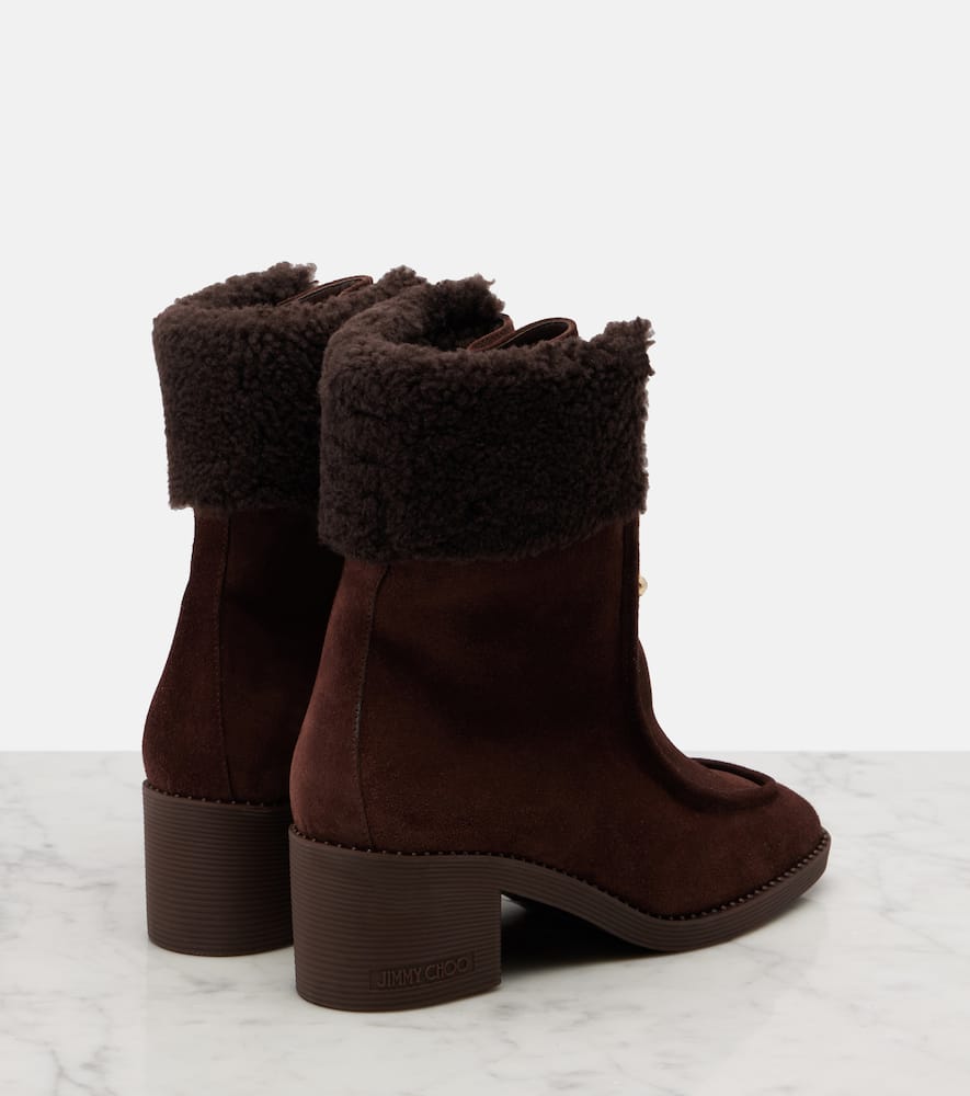 Jimmy Choo Hali Suede Ankle Boots In Brown