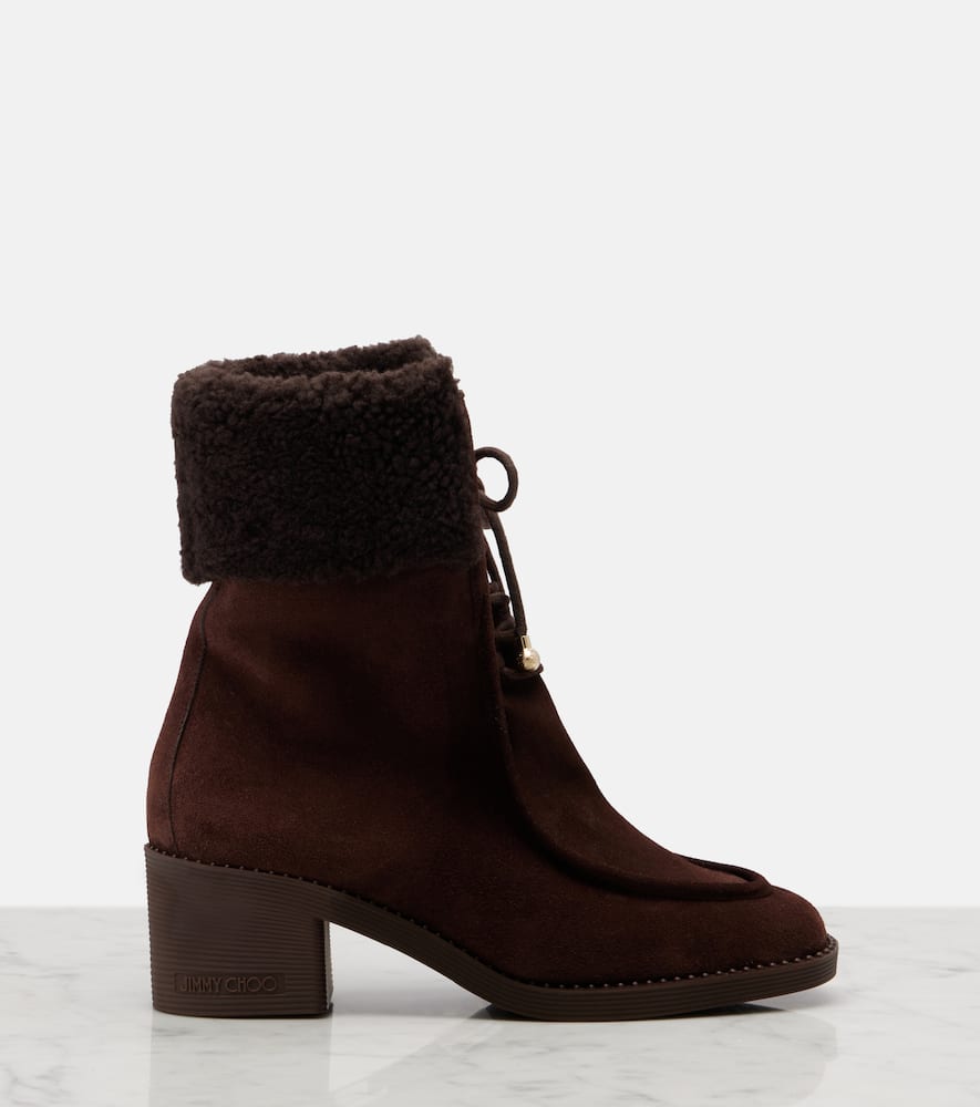 Jimmy Choo Hali Suede Ankle Boots In Brown