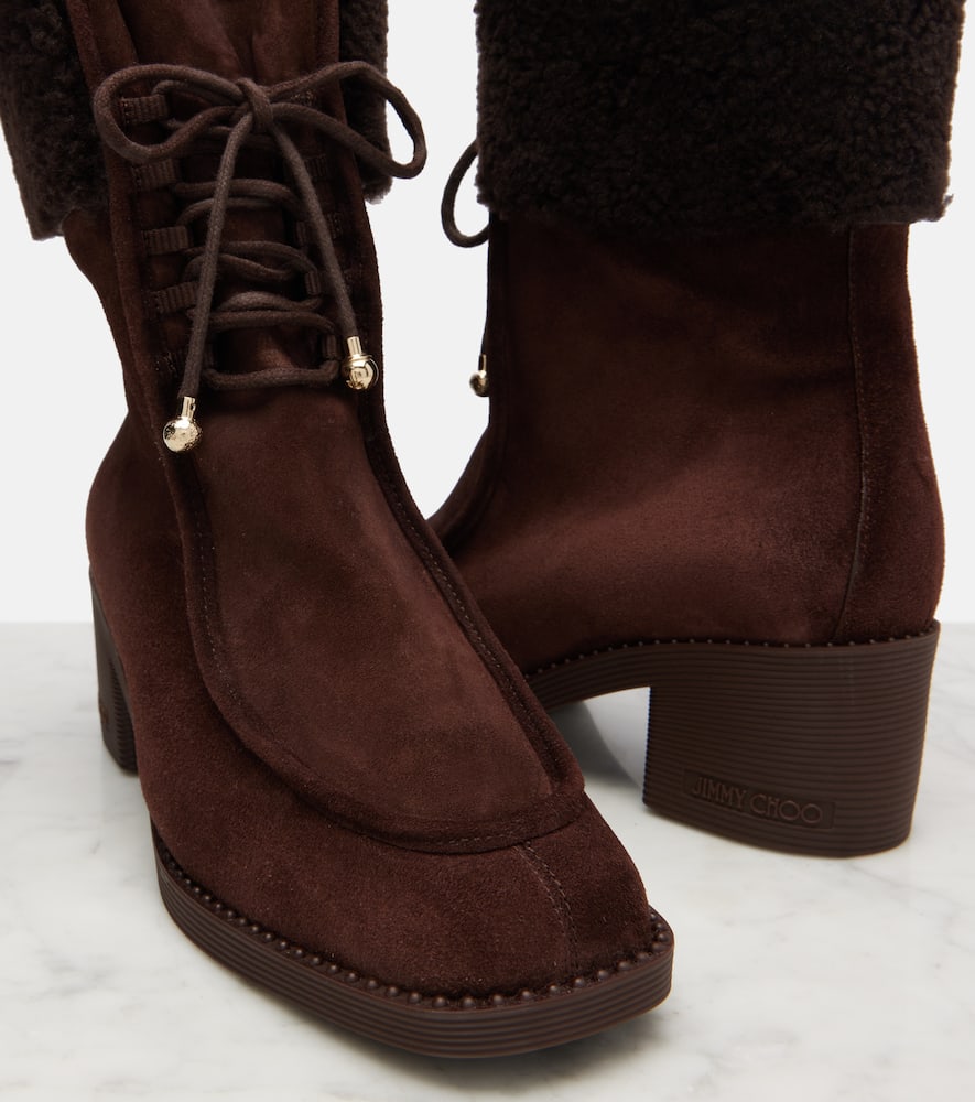Jimmy Choo Hali Suede Ankle Boots In Brown