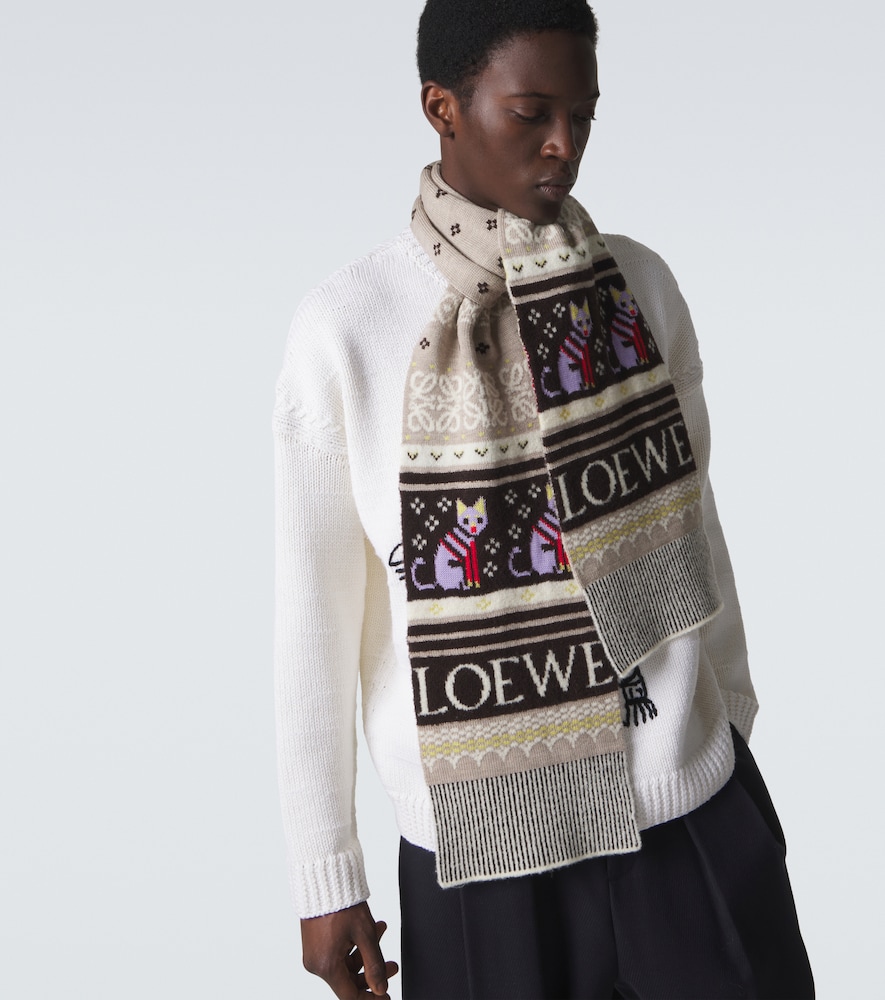  Loewe Loewe X Louis Wain Schal Aus Einem Wollgemisch 