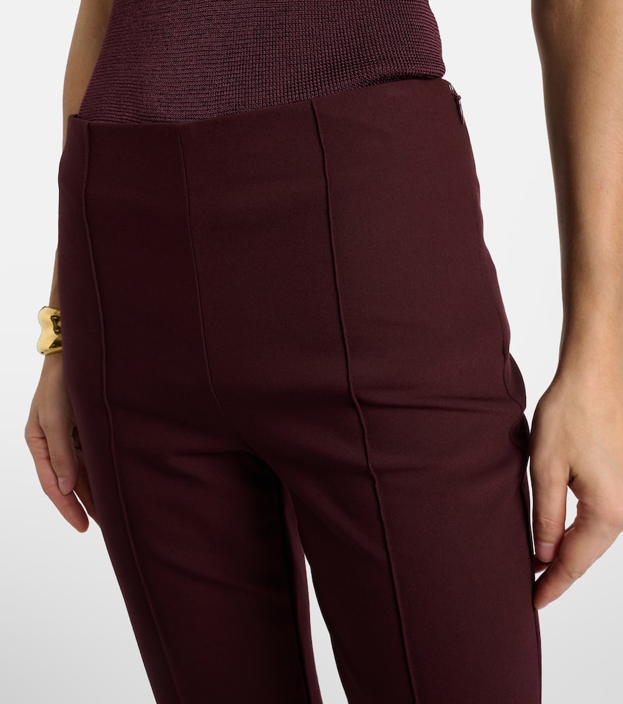 Vince Cropped Flared Pants In Burgundy