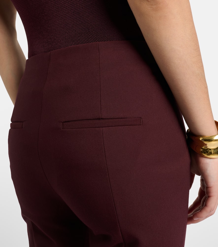 Vince Cropped Flared Pants In Burgundy