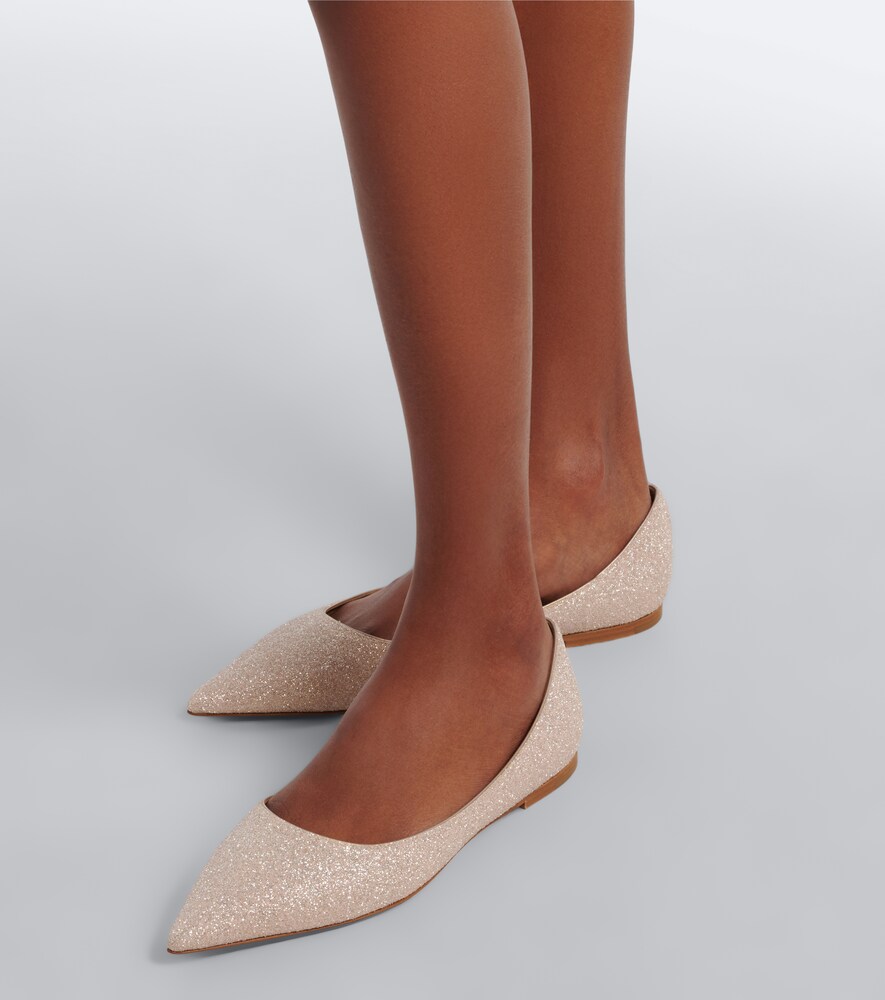 Jimmy Choo Love glitter ballet flats