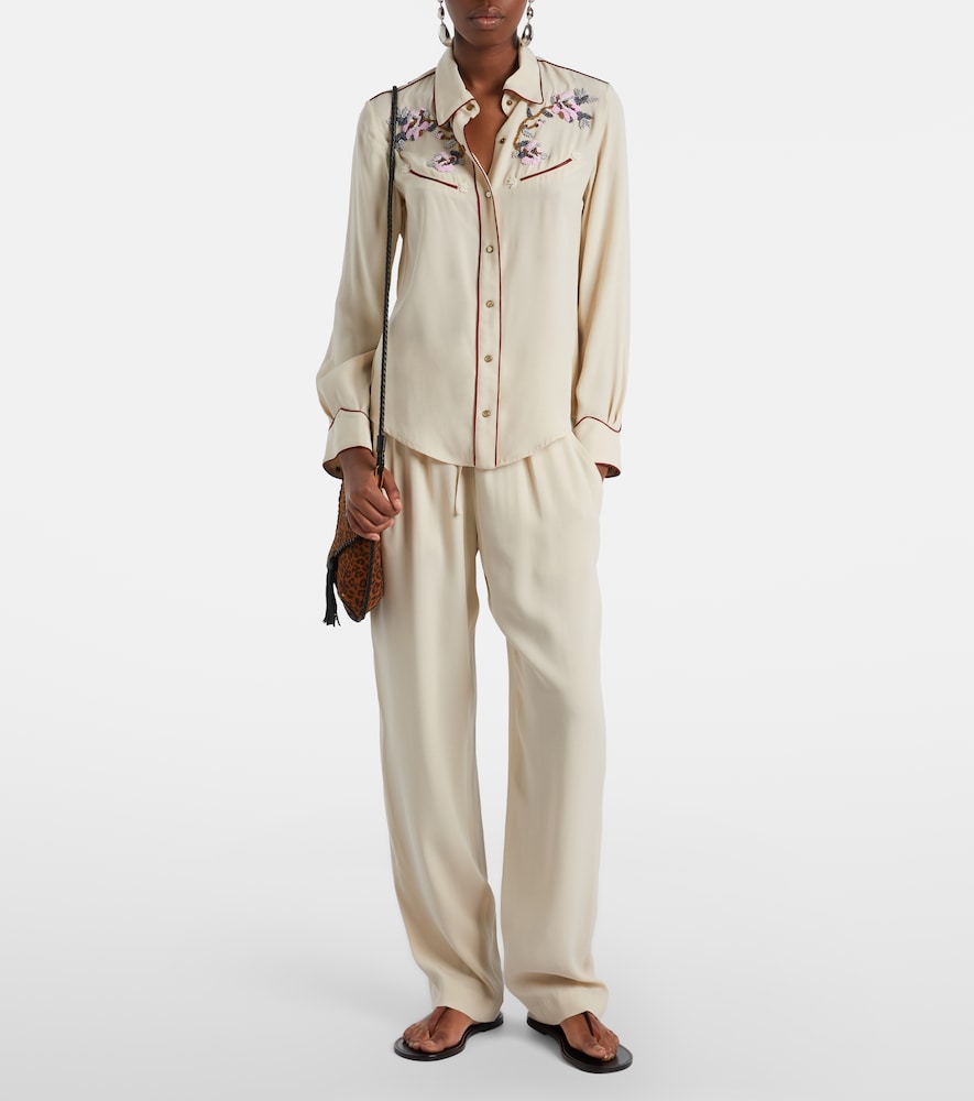 Isabel Marant Yzea beaded cady shirt