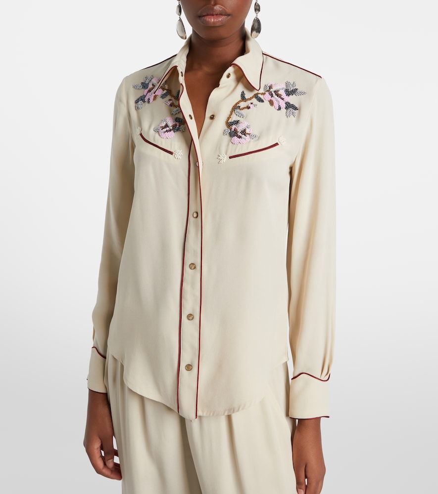  Isabel Marant Isabel Marant Verziertes Hemd Yzea Aus Cady 