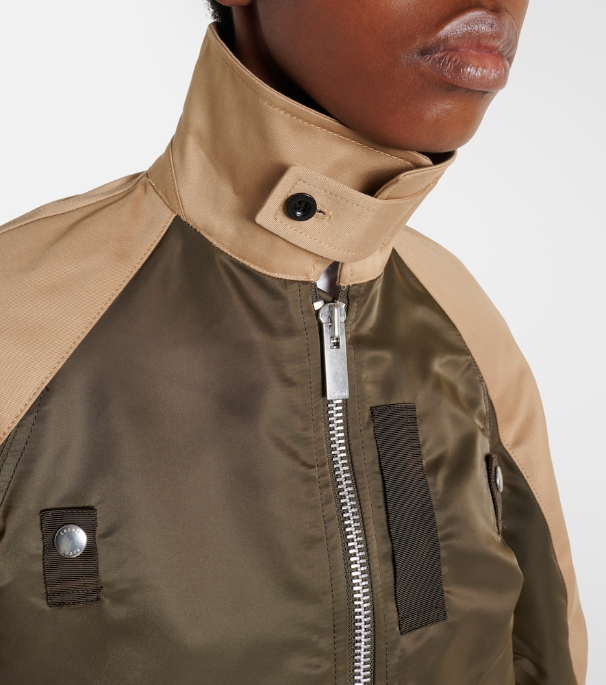  Sacai Sacai Cropped-blouson Aus Baumwolle Und Twill 