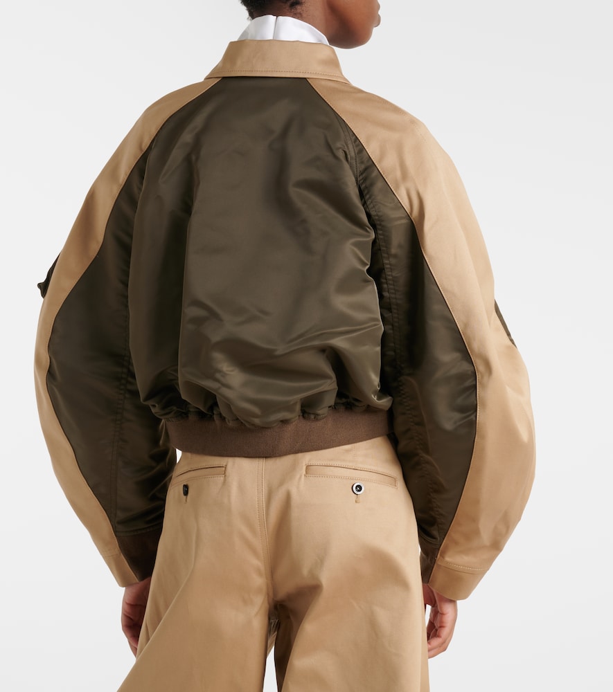  Sacai Sacai Cropped-blouson Aus Baumwolle Und Twill 