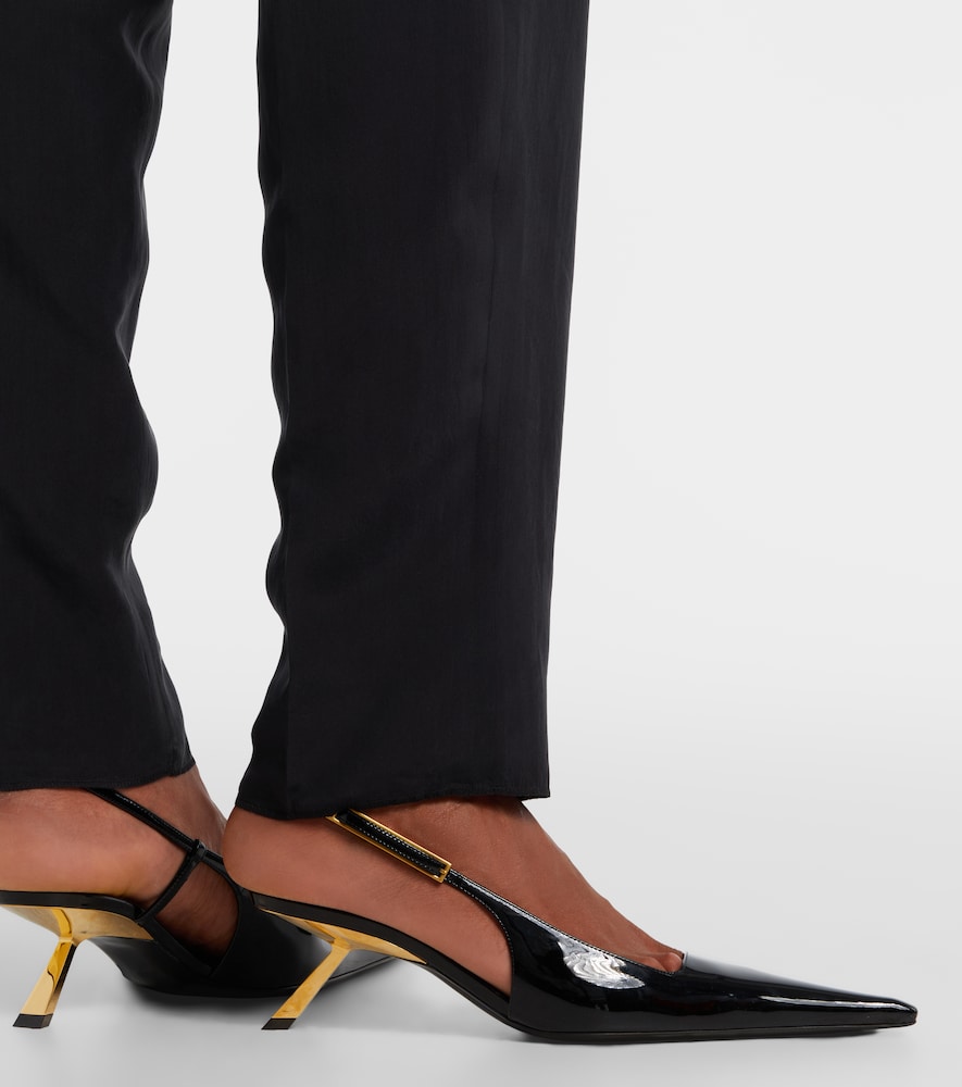 Lee Patent Leather Slingback Pumps