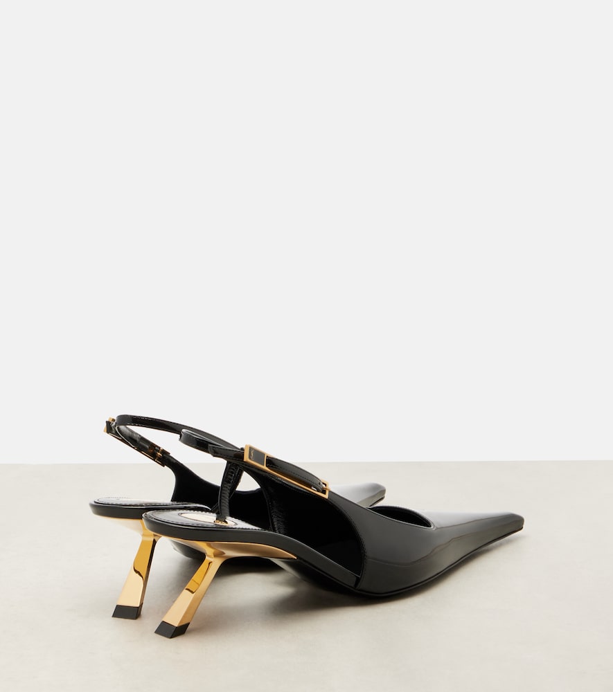 Lee Patent Leather Slingback Pumps