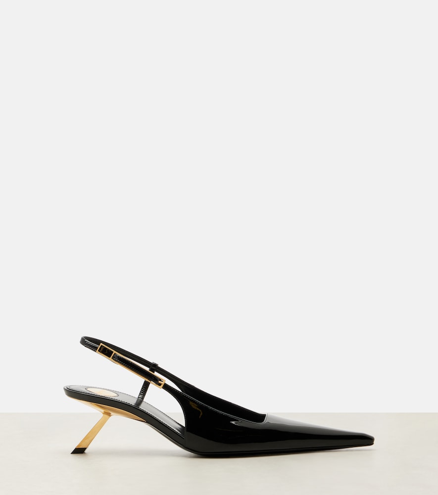 Lee Patent Leather Slingback Pumps
