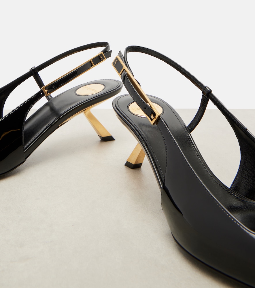 Lee Patent Leather Slingback Pumps