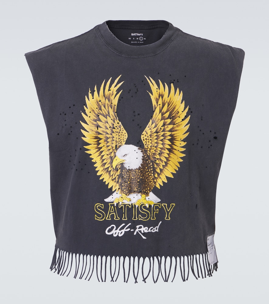 Satisfy othTech cropped cotton jersey tank top