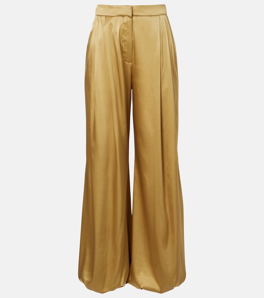 Nina Ricci Silk-blend satin wide-leg pants