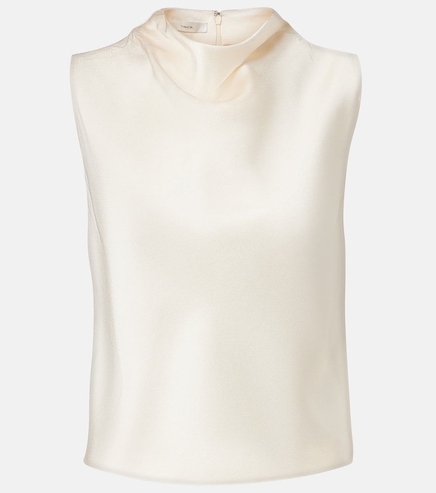 Vince Cropped satin top