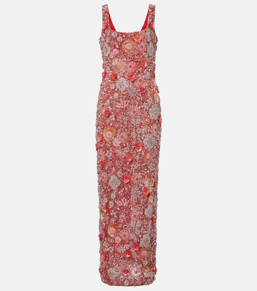 Rachel Gilbert Francesca embellished floral gown