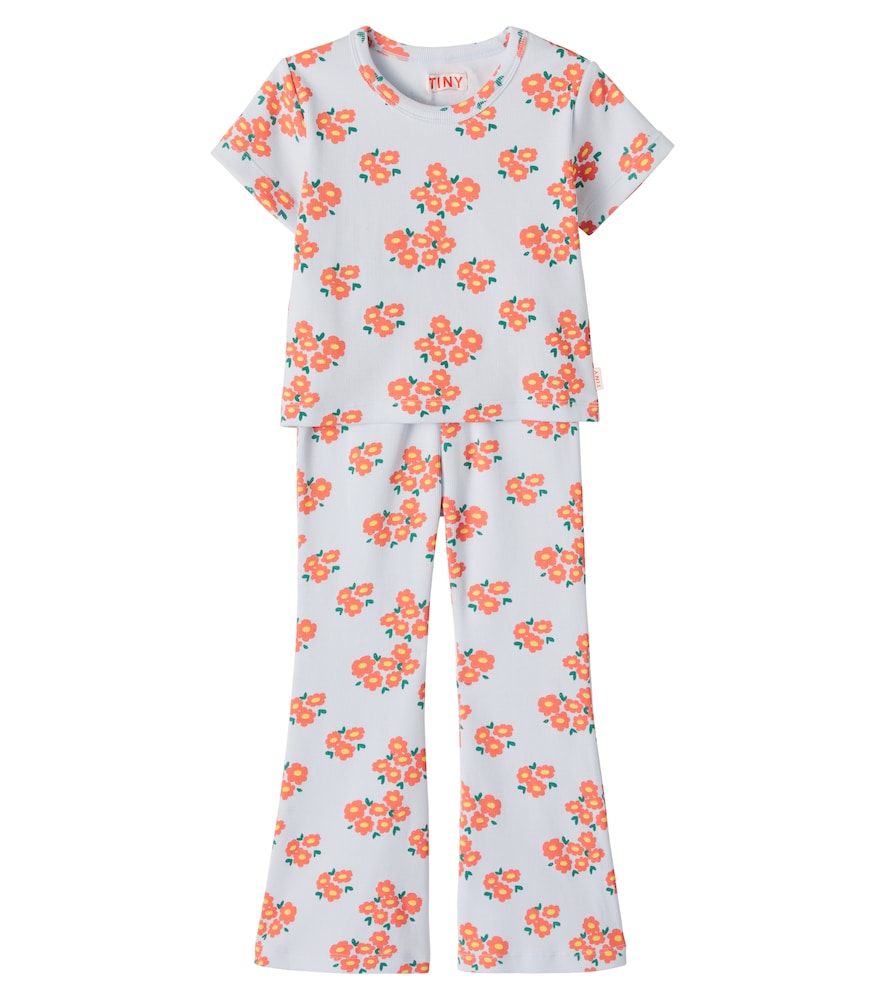 Tinycottons Floral cotton top and pants set