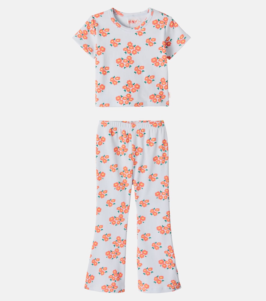  Tinycottons Tinycottons Floral Cotton Top And Pants Set 