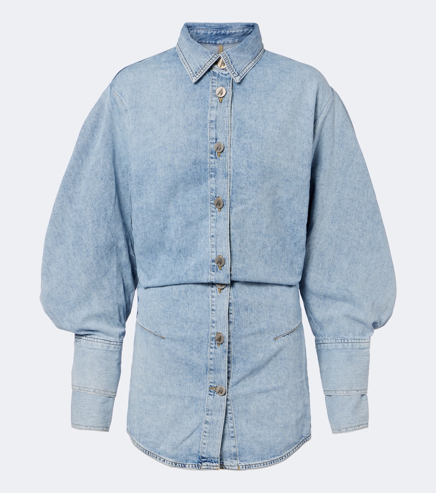 Attico Denim Minidress In Blue