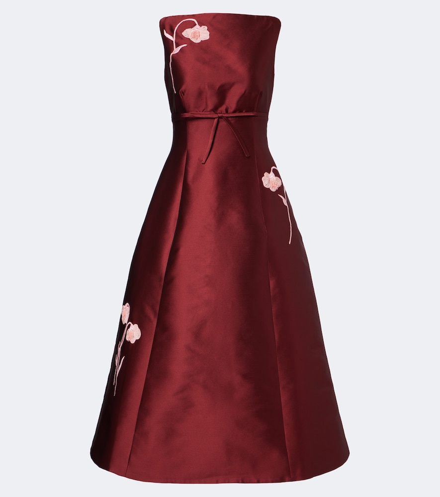Besticktes Cocktailkleid Mikado aus Satin