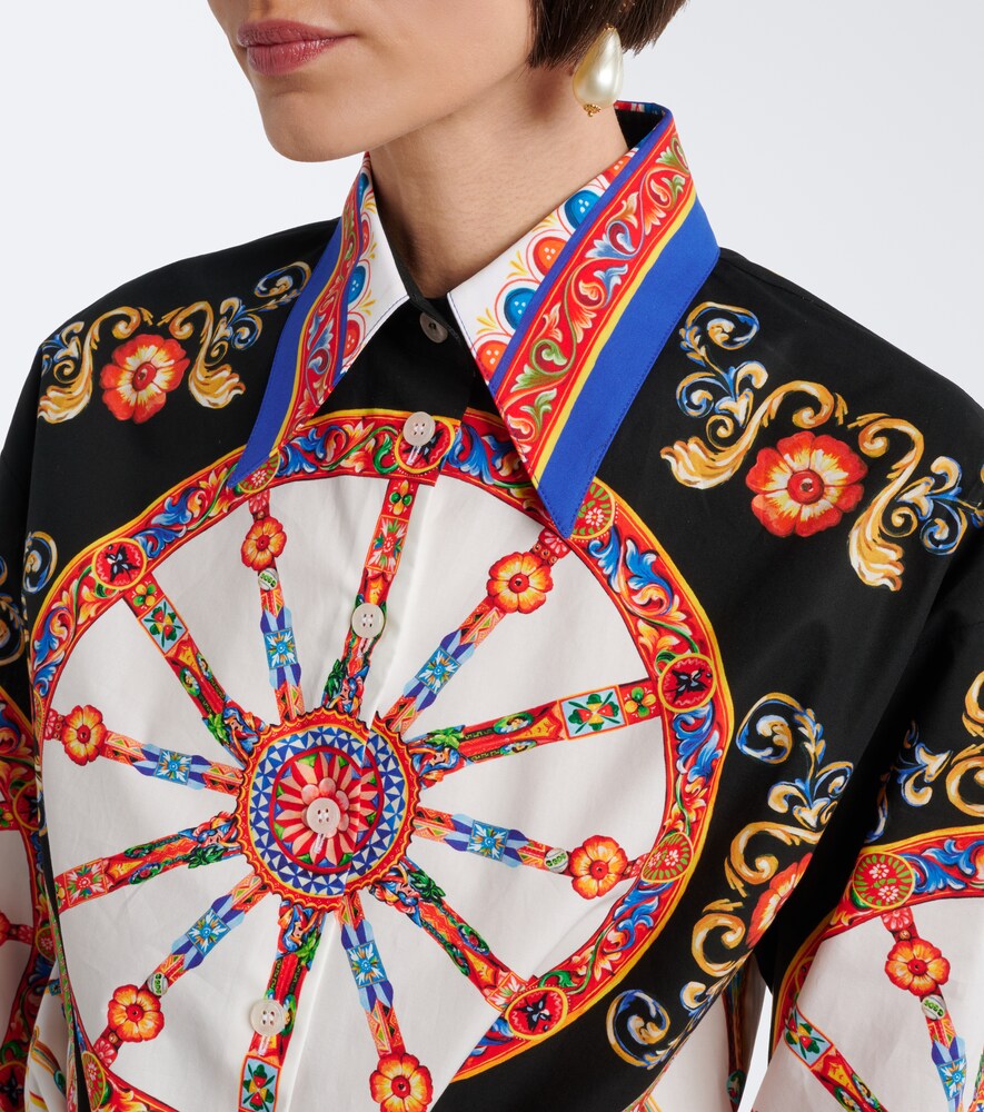 Dolce&Gabbana Carretto Cropped Cotton Shirt