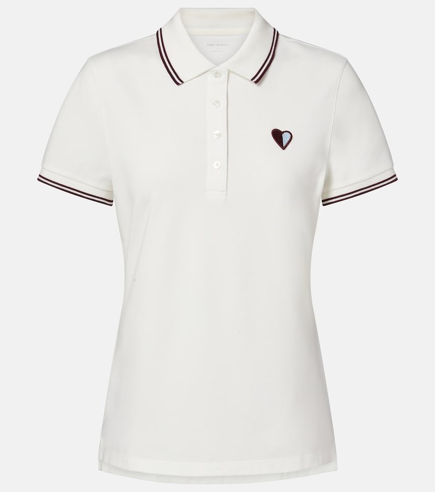 Tory Burch Cotton-blend piqué polo shirt