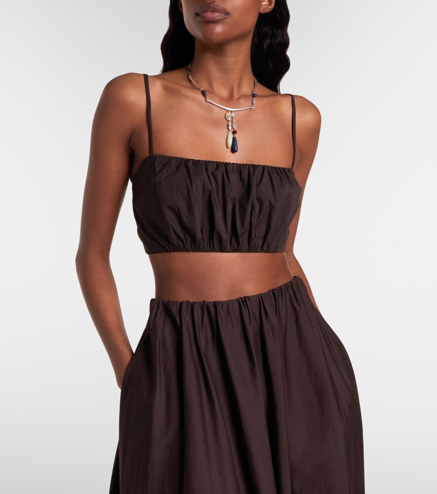 Staud Fiore cotton crop top