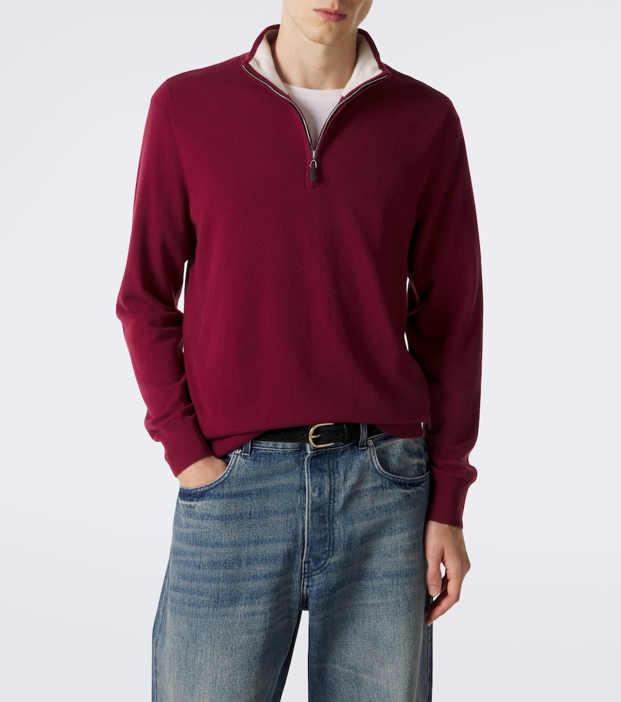 Mr Fenchurch Cashmere Half-Zip Sweater