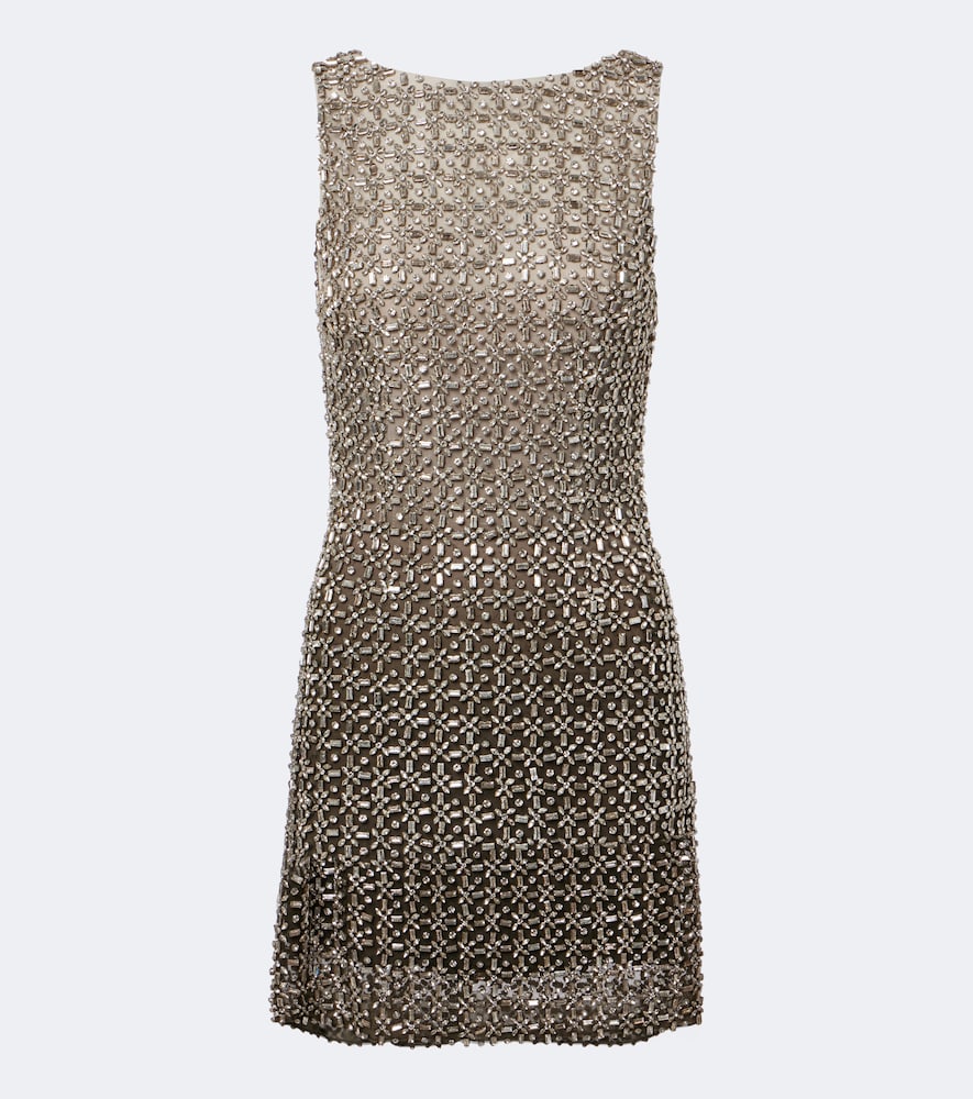 Là Fuori Minikleid Gilded mit Kristallen