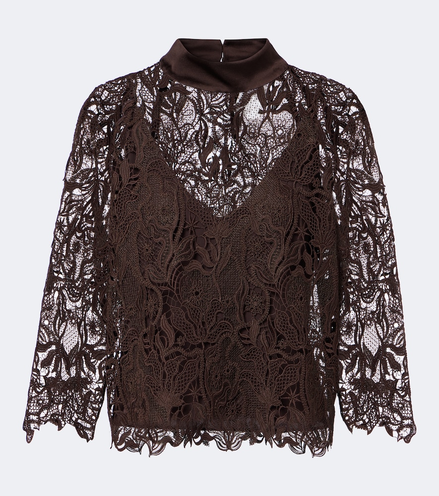 Top in pizzo floreale