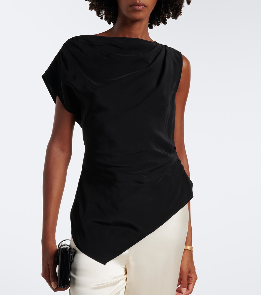 Yvonne Draped Crêpe De Chine Top