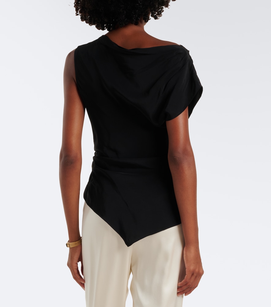 Yvonne Draped Crêpe De Chine Top