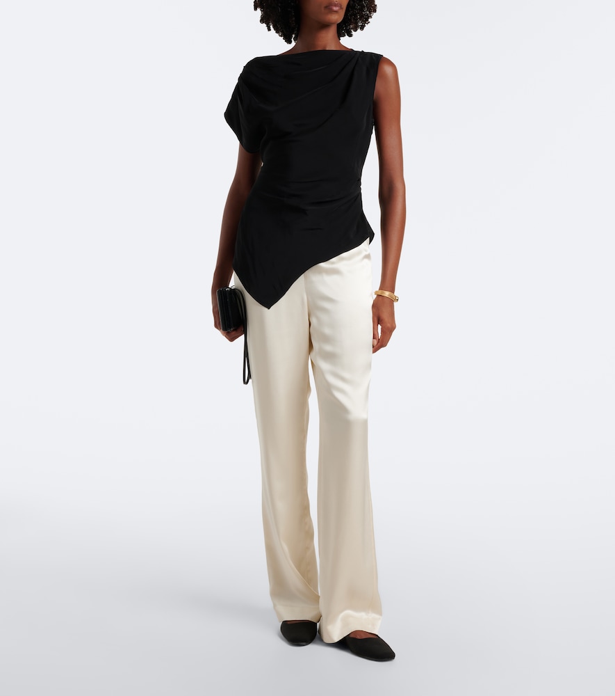 Yvonne Draped Crêpe De Chine Top