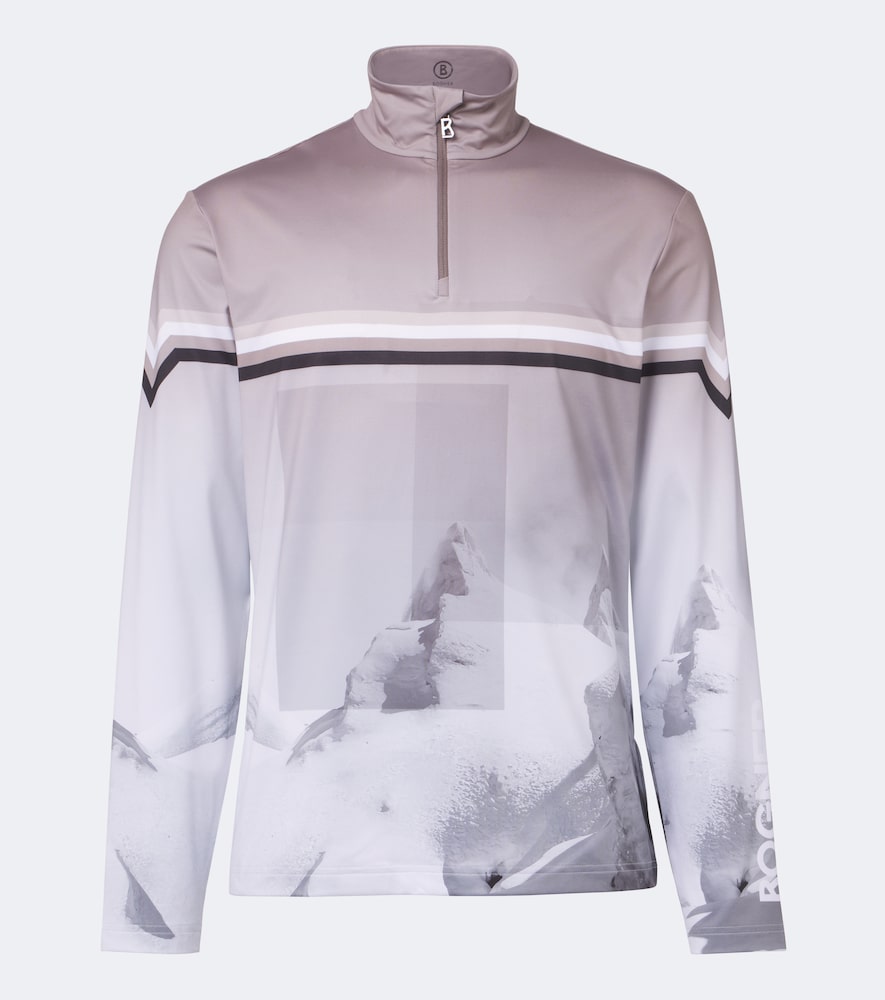 Bogner Verti Printed Ski Top In Beige