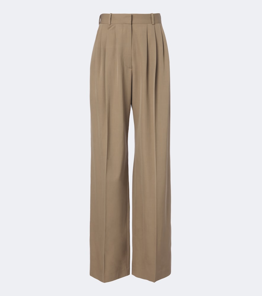 Pantaloni Daniela a gamba larga in lana