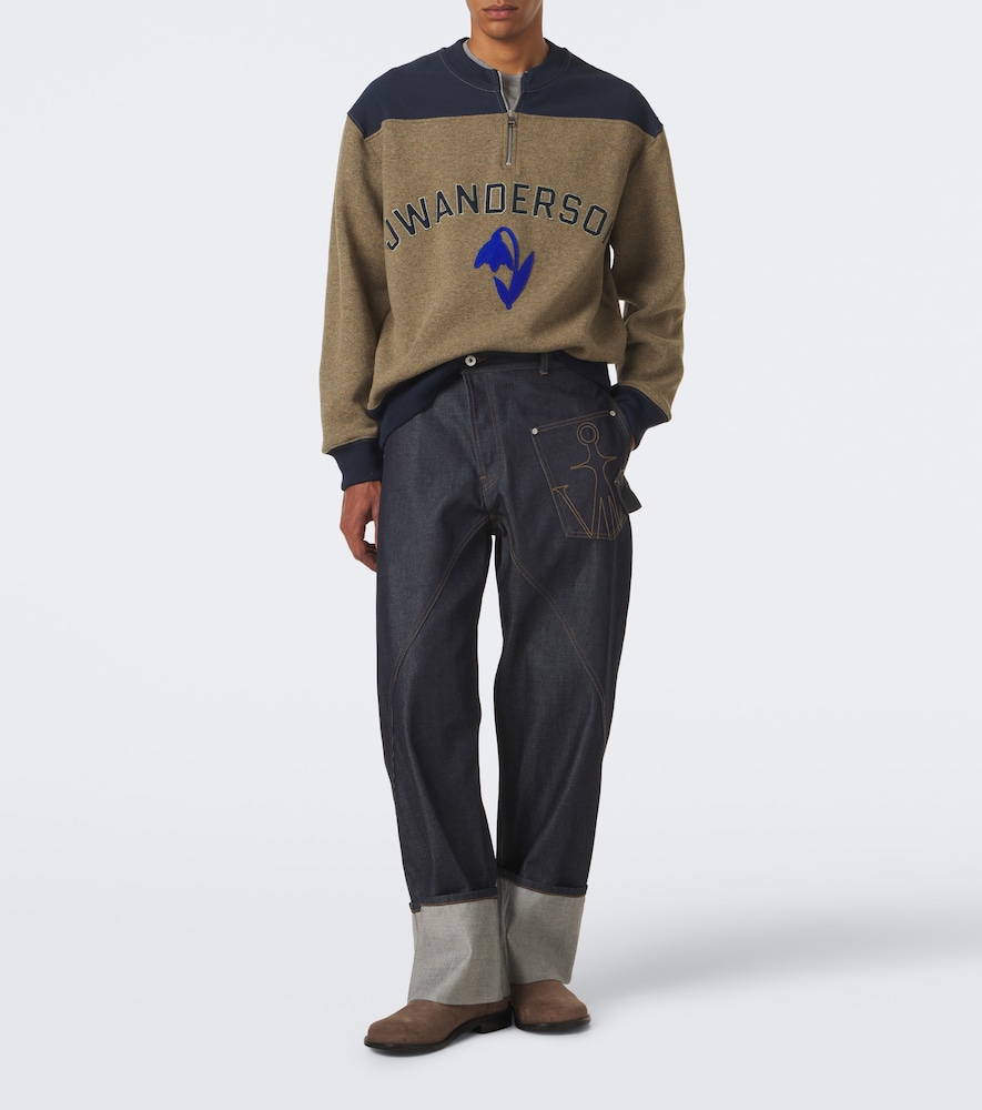 Wool-Blend Half-Zip Sweater
