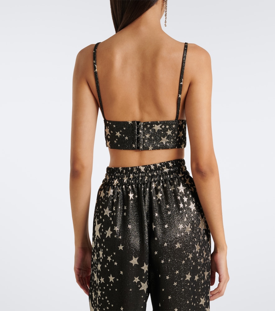 Dolce&Gabbana Jacquard Silk-Blend Crop Top